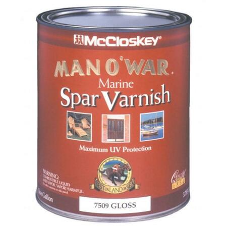 VALSPAR 1 Quart Gloss Man O War Marine Spar Varnish Low VOC, 4PK 80-6539 QT